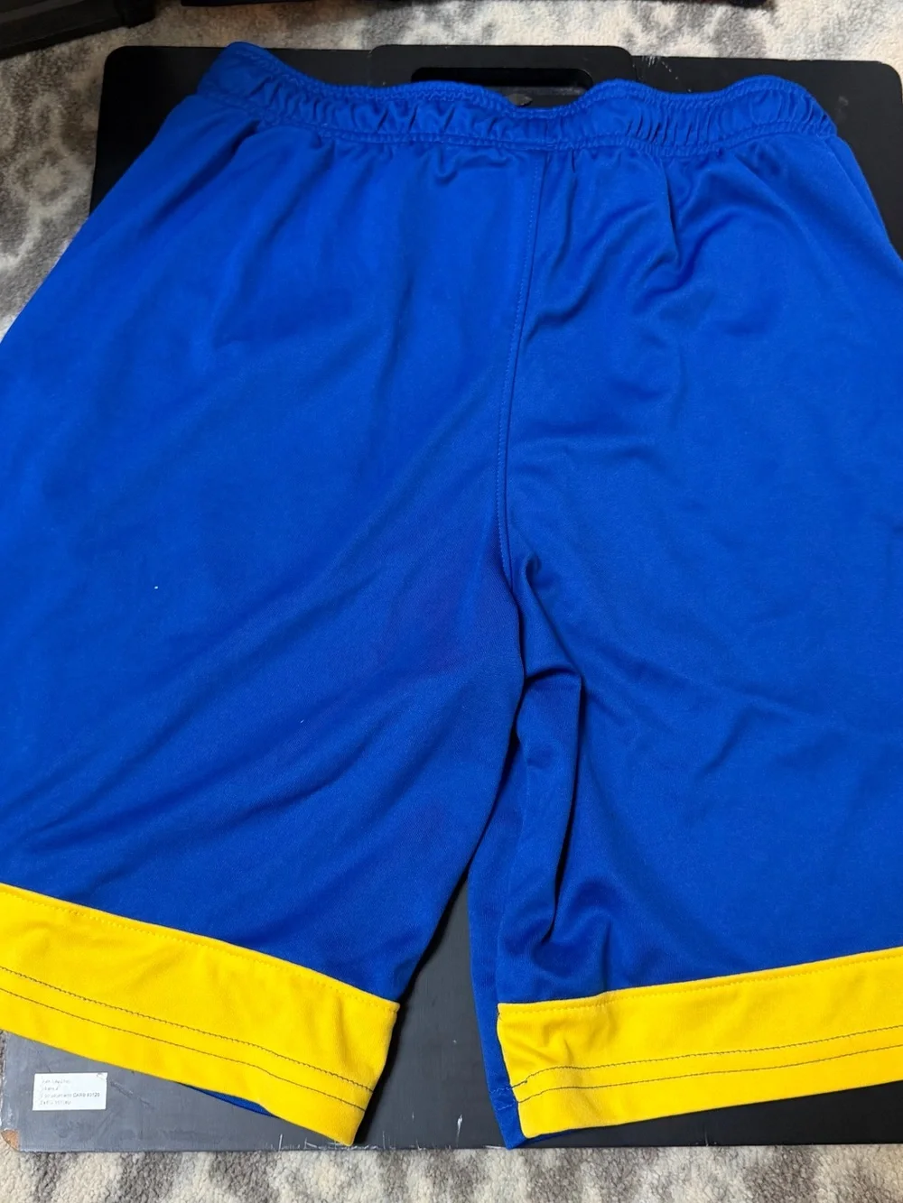 Under Armour Royal Blue Shorts with Yellow Trim